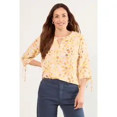 MA GRIFFE - Blusa Fantasia Mujer Amarillo Magriffe