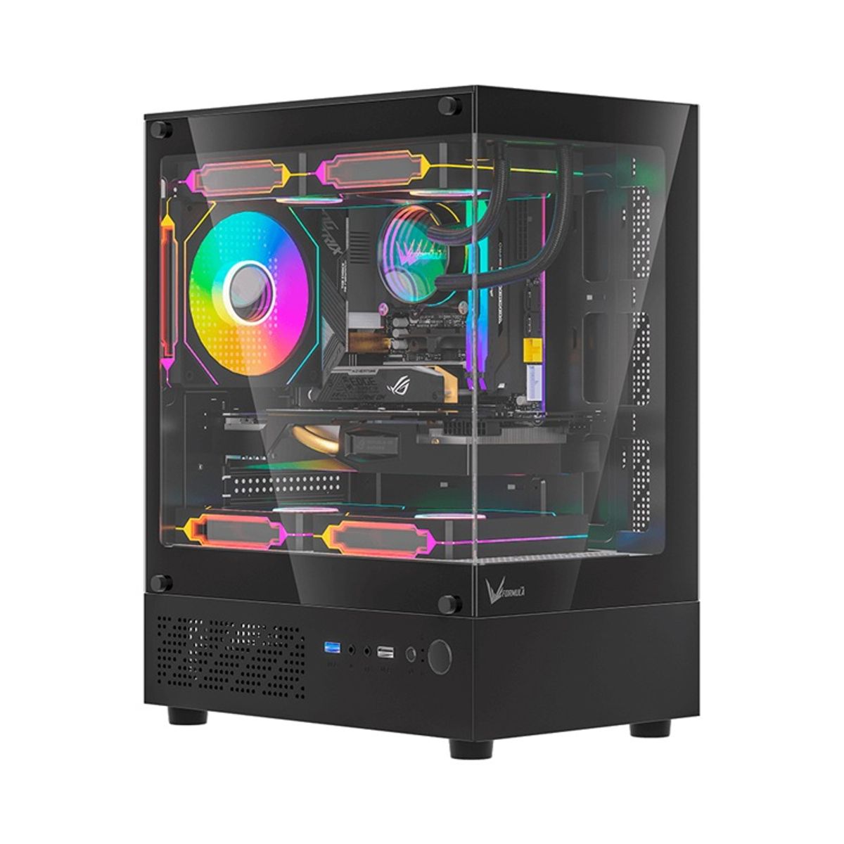 GENERICO - Gabinete - Formula V Line Crystal Z1CM Plus AR - mATX Black