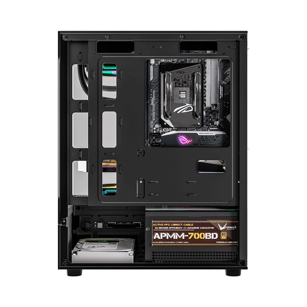GENERICO - Gabinete - Formula V Line Crystal Z1CM Plus AR - mATX Black
