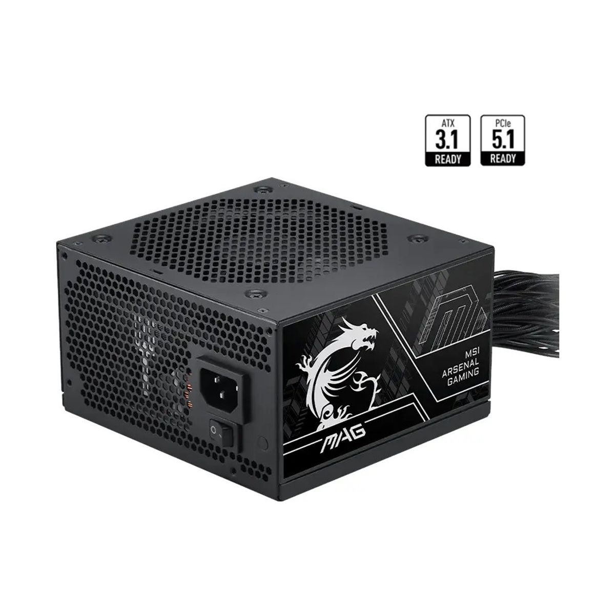 MSI - Fuente de Poder 650W  - MSI A650BN PCIE5 III - 80 Bronze