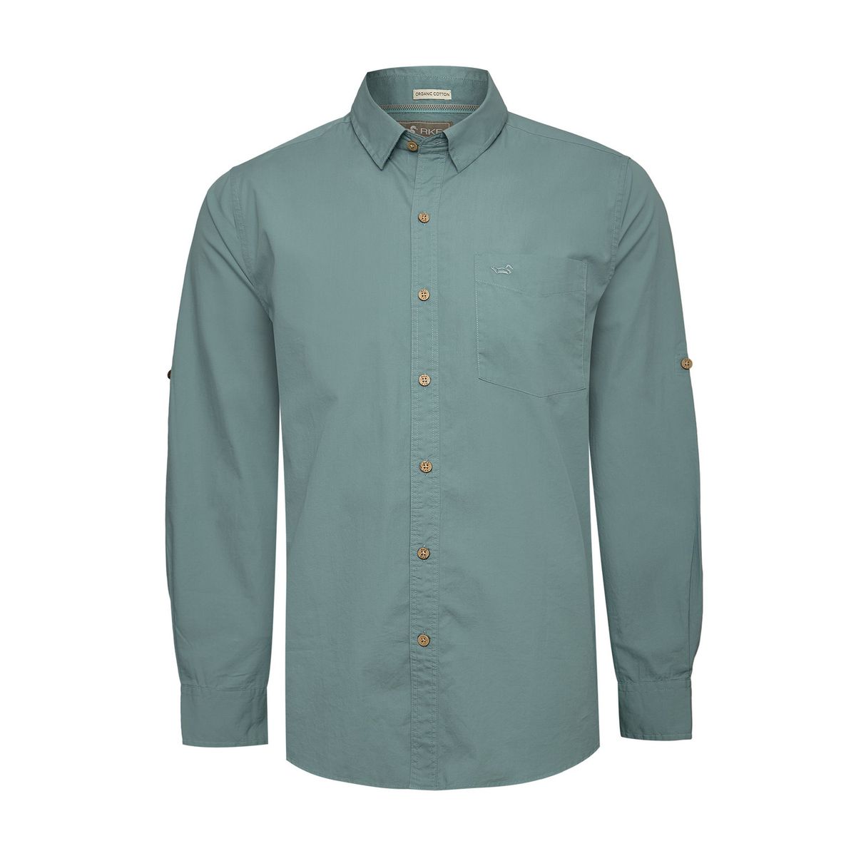 ROCKFORD - Camisa Algodón Orgánico Hombre Galiton Azul claro ROCKFORD