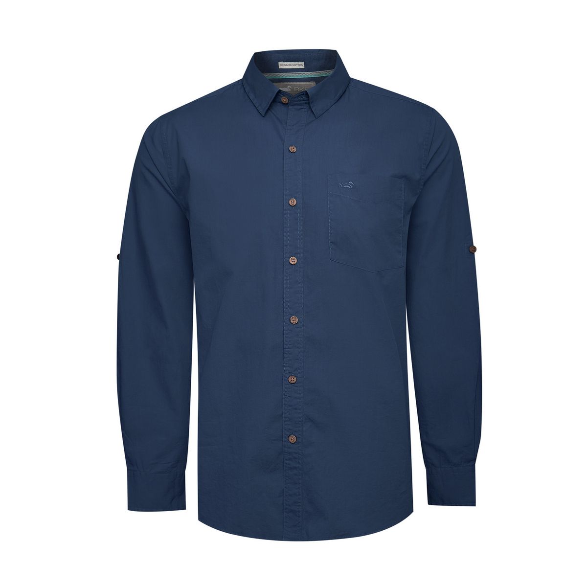 ROCKFORD - Camisa Algodón Orgánico Azul Hombre Galiton ROCKFORD