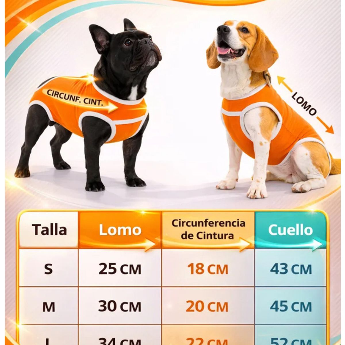 GENERICO - Cuidado Postoperatorio Perro Body Talla M Recuperacion Confortable