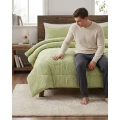 GENERICO - Cubrecama 2 plazas Trenzado Ultra Suave Invierno + Fundas