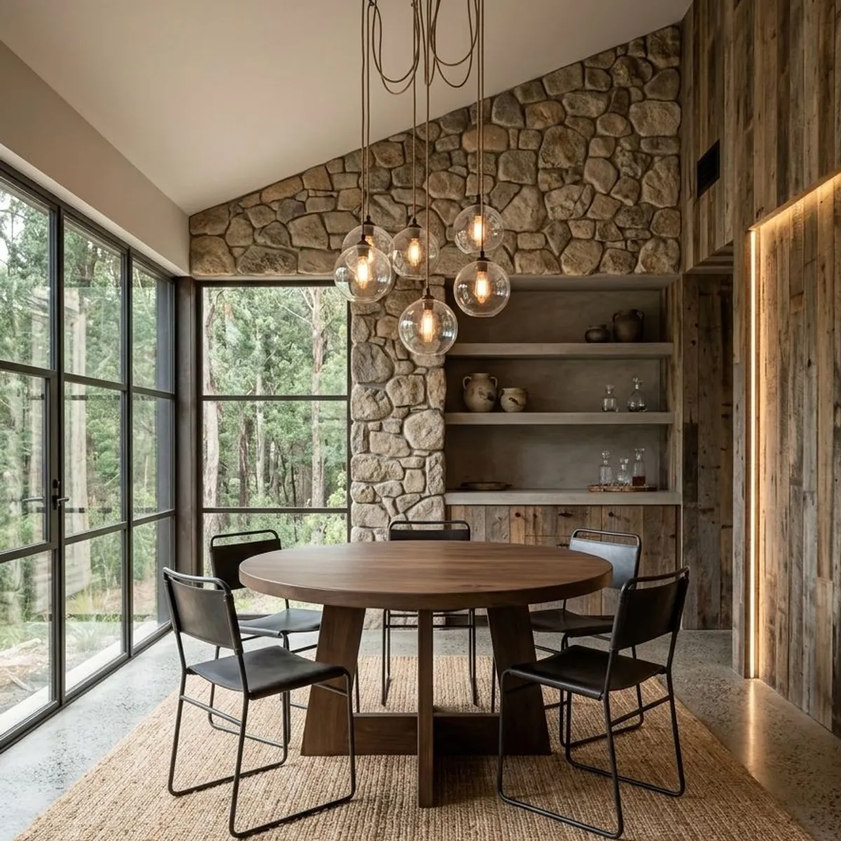 GENERICO - Mesa comedor Circular Moderna Minimalista