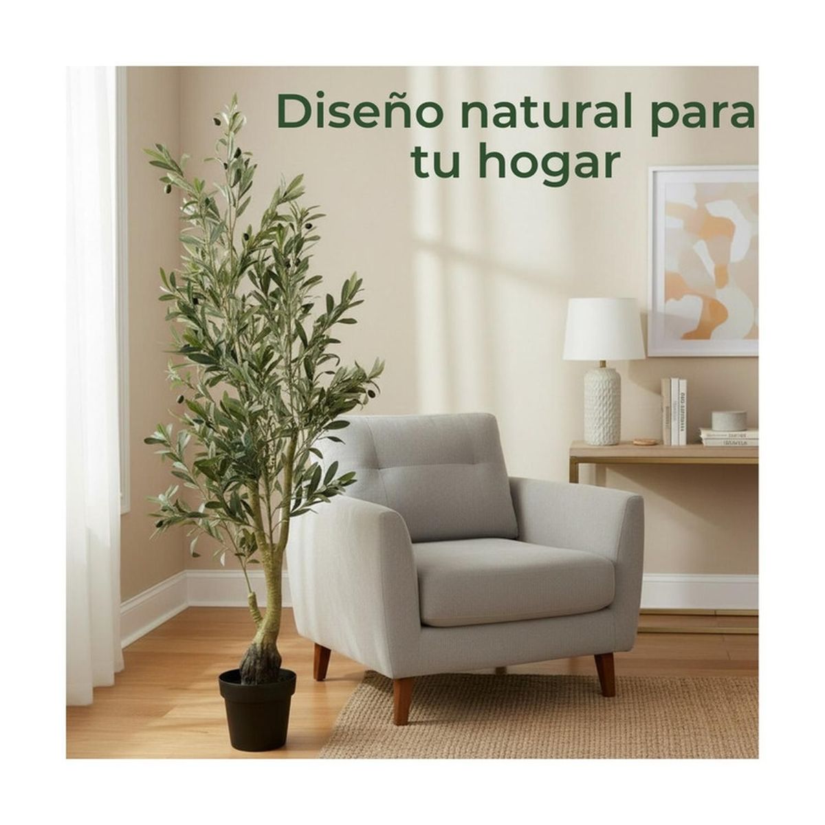 MOBII - Planta Artificial Olivo Diseño Realista 160 cm