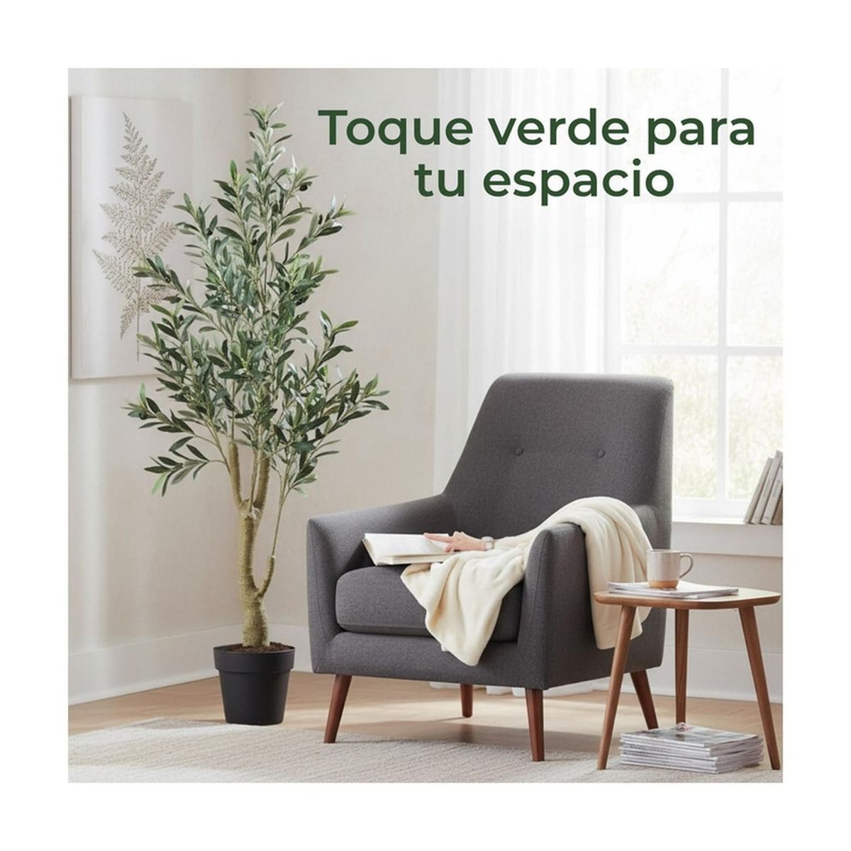 MOBII - Planta Artificial Olivo Diseño Realista 130 cm