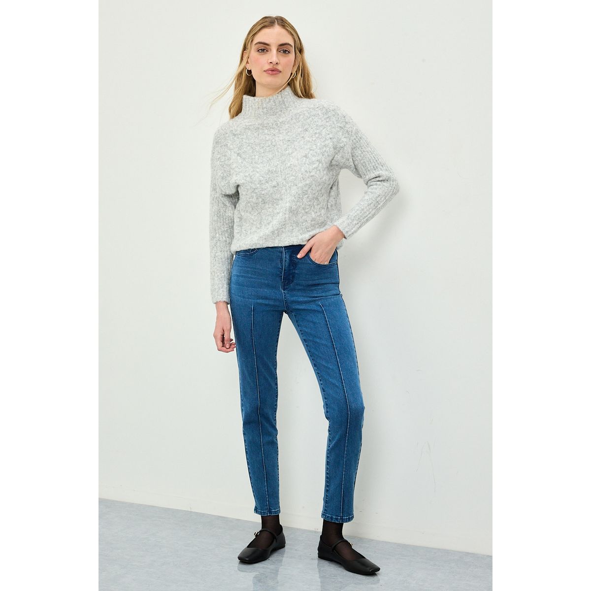 IO - Jeans Liso Mujer Celeste Io