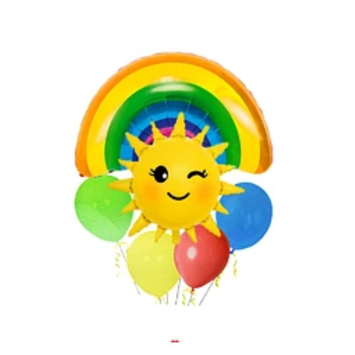 GENERICO - Set de globos metalico sol arcoiris