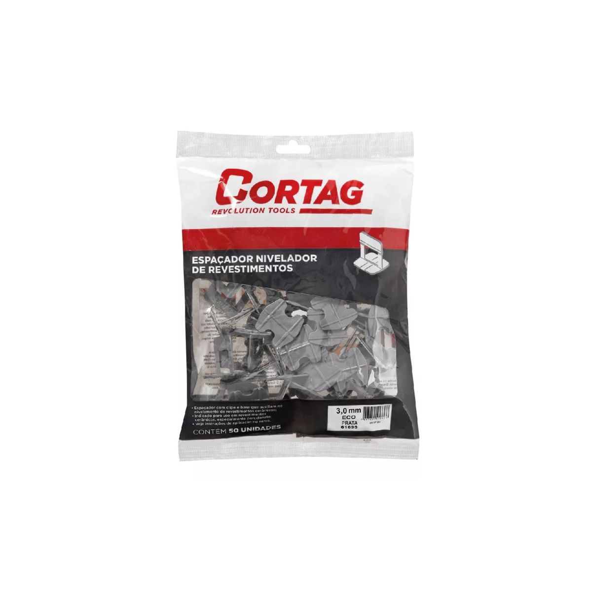 CORTAG - ESPACIADOR PARA NIVELACION ECO 3,0MM GRIS