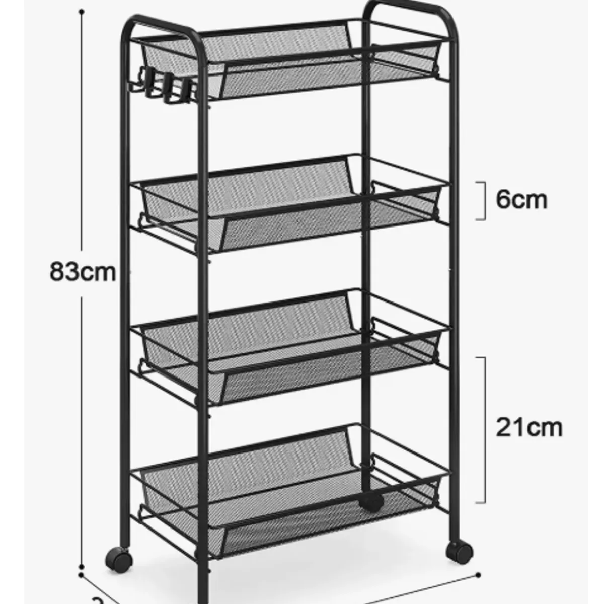 GENERICO - Carro Organizador 4 Nivele Para Cocina Con Rueda