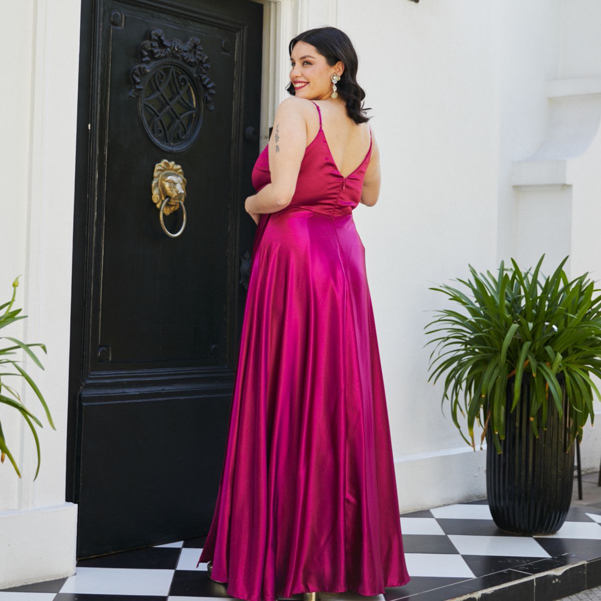 MI PLACARD - Vestido Largo de Fiesta Amaris Magenta