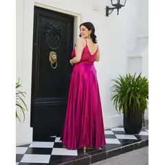 MI PLACARD - Vestido Largo de Fiesta Amaris Magenta