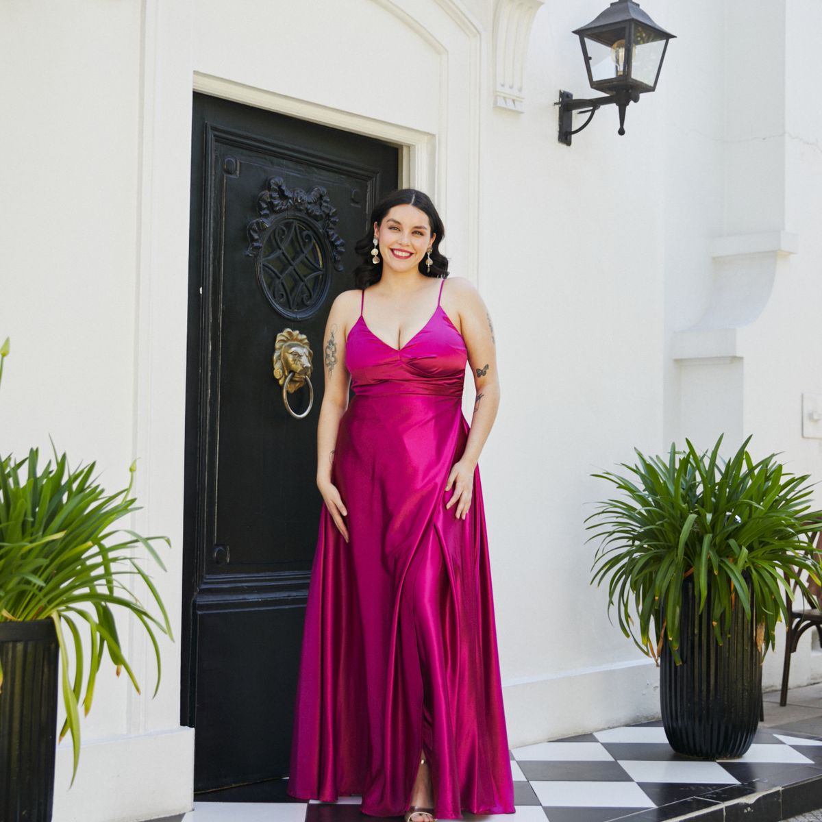 MI PLACARD - Vestido Largo de Fiesta Amaris Magenta
