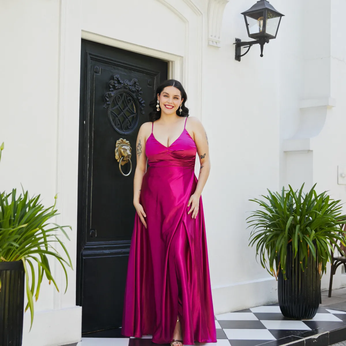 MI PLACARD - Vestido Largo de Fiesta Amaris Magenta