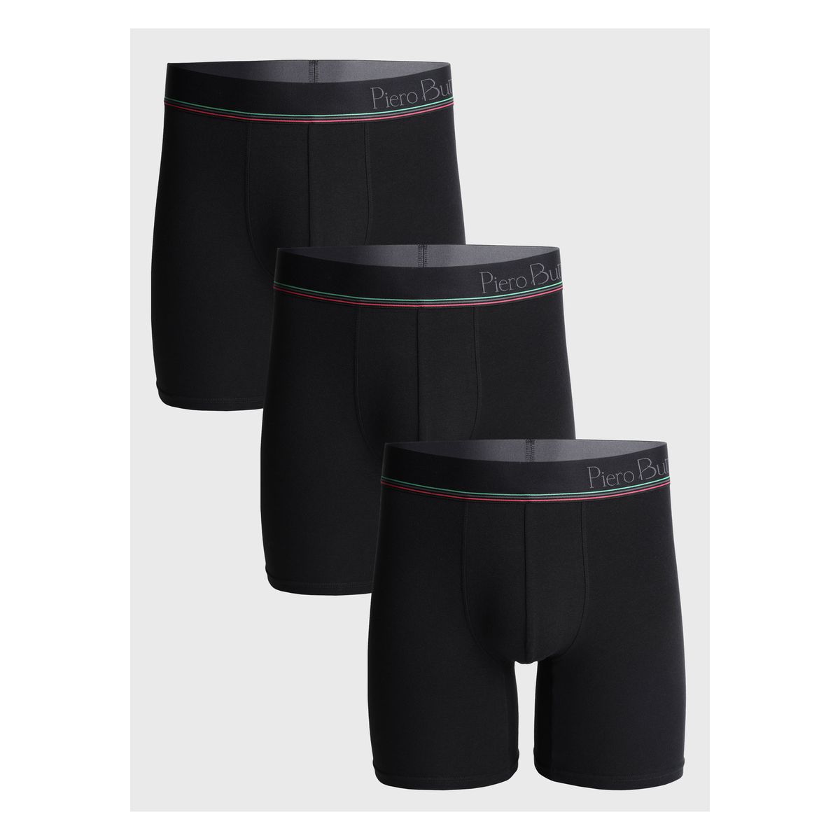 PIERO BUTTI - Boxer 3 Unidades Liso Negro Piero Butti PIERO BUTTI