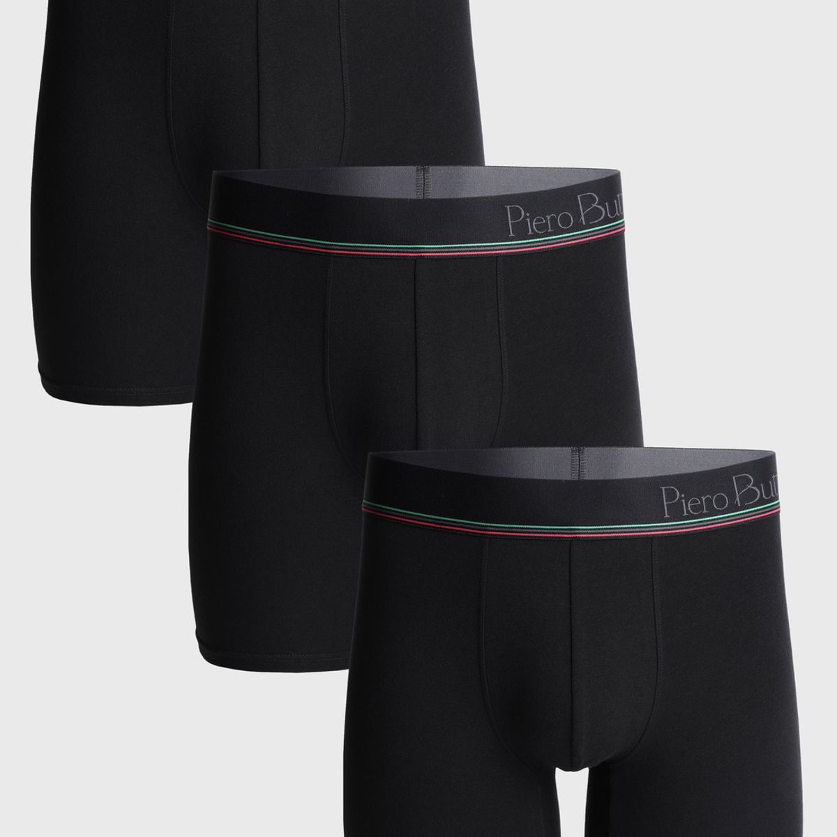 PIERO BUTTI - Boxer 3 Unidades Liso Negro Piero Butti PIERO BUTTI