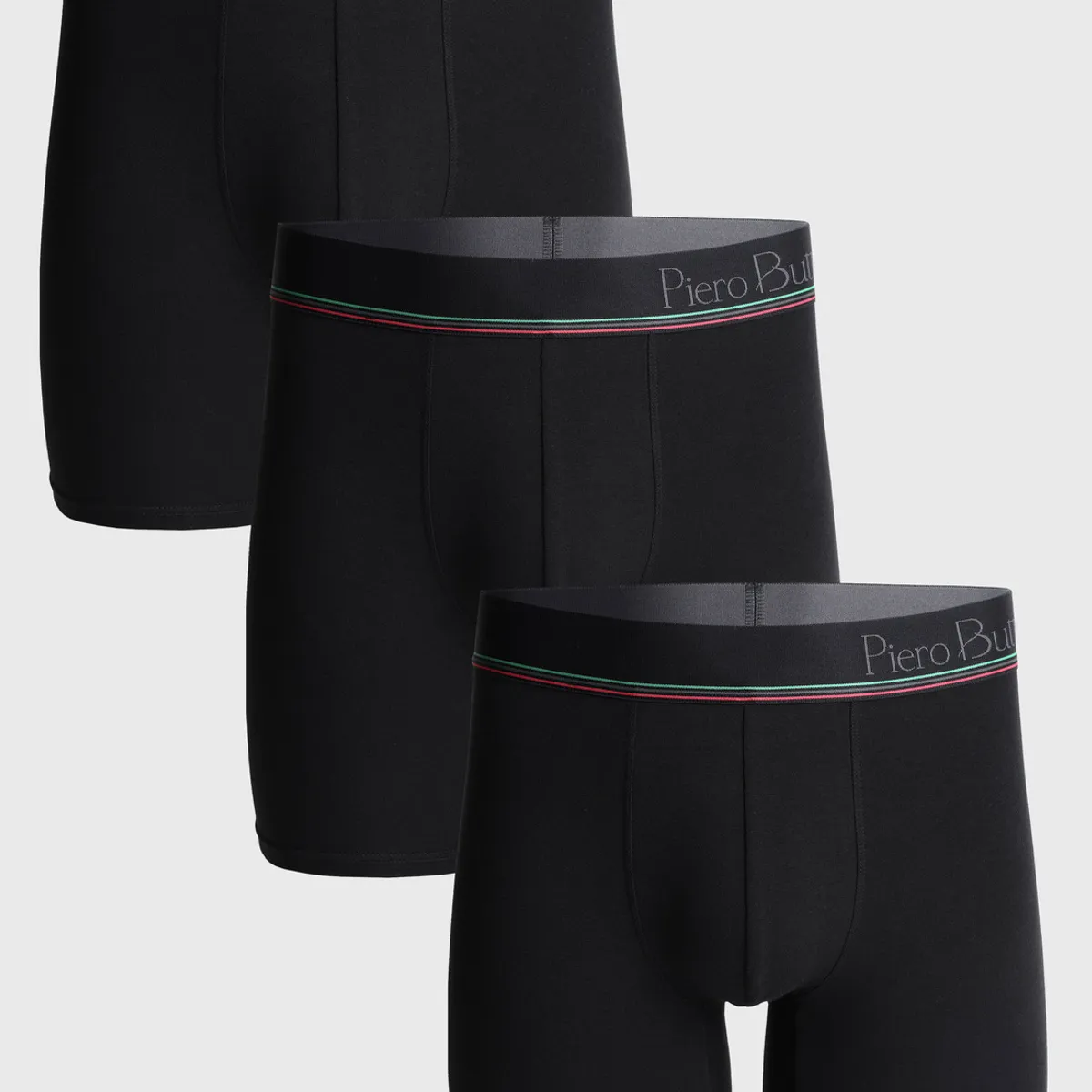 PIERO BUTTI - Boxer 3 Unidades Liso Negro Piero Butti PIERO BUTTI