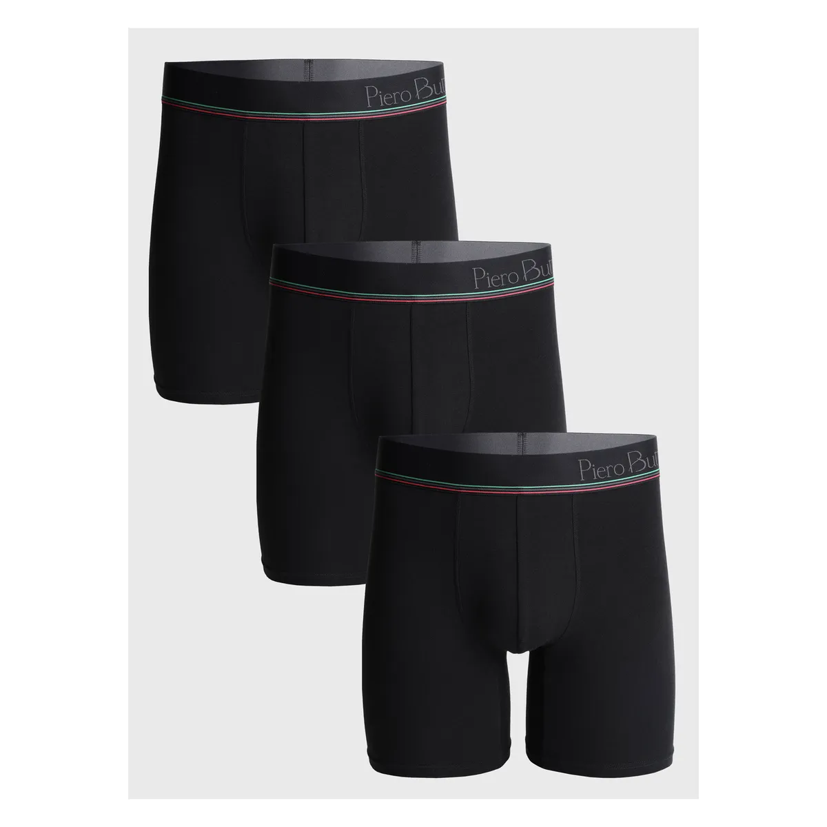 PIERO BUTTI - Boxer 3 Unidades Liso Negro Piero Butti PIERO BUTTI