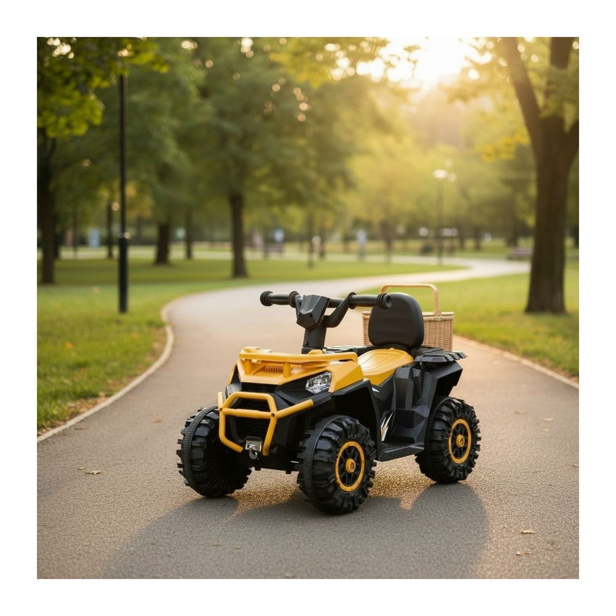 AUCKLAND OUTDOOR - Auto Eléctrico Infantil Moto Thunder Batería Amarilla