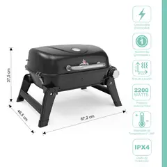 AMERICAN GRILL - Parrilla Exterior -Interior Electrica E1B Aspen Black