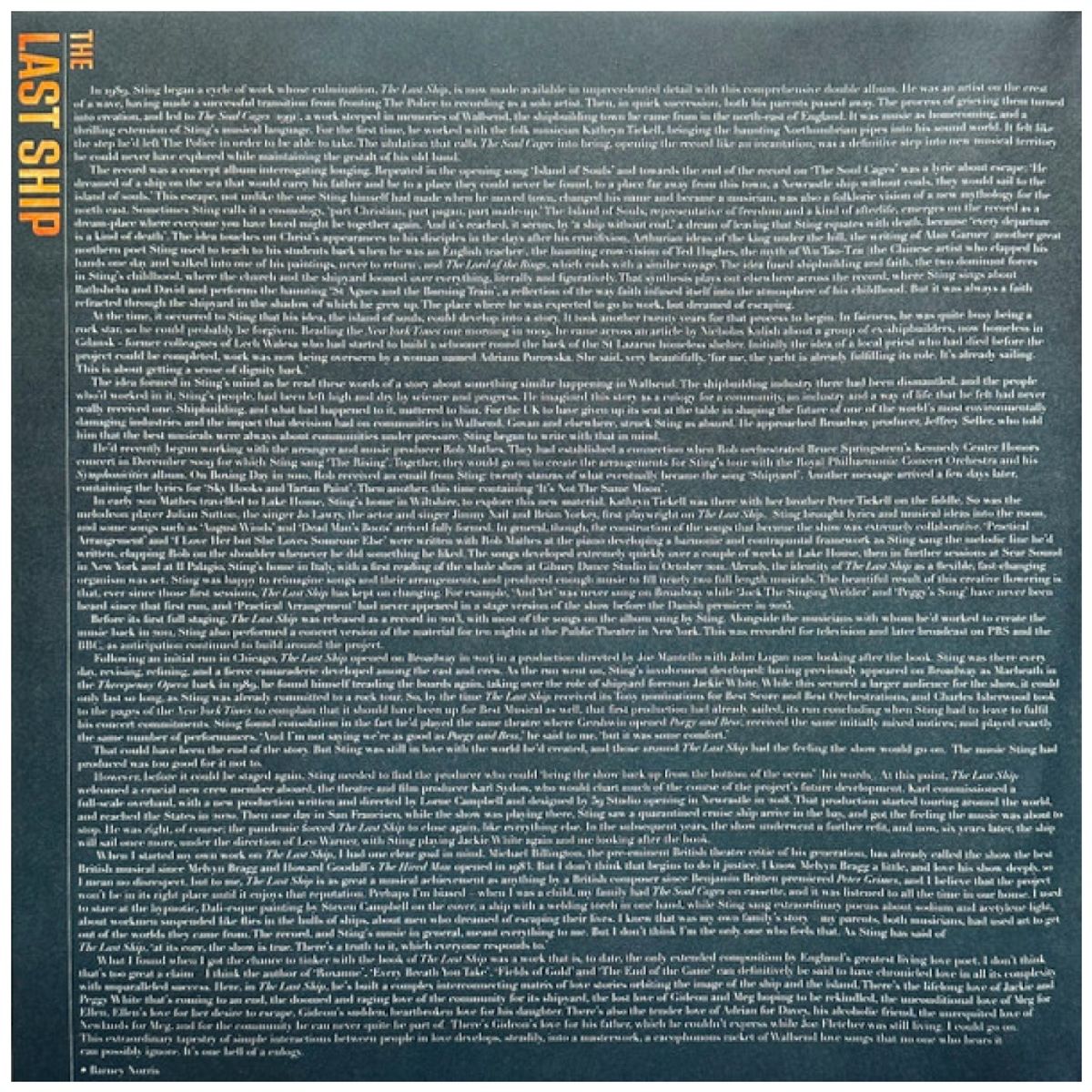 HITWAY MUSIC - STING - THE LAST SHIP 2LP - VINILO