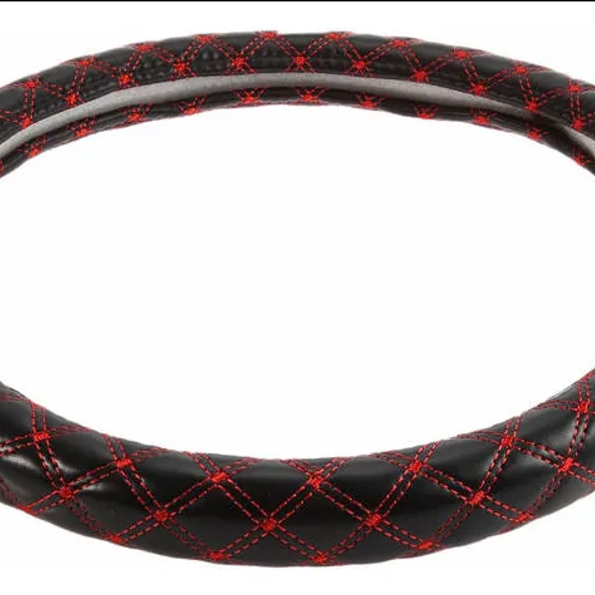 GENERICO - Funda Cubre Volante Con Costura Color Rojo 37cm