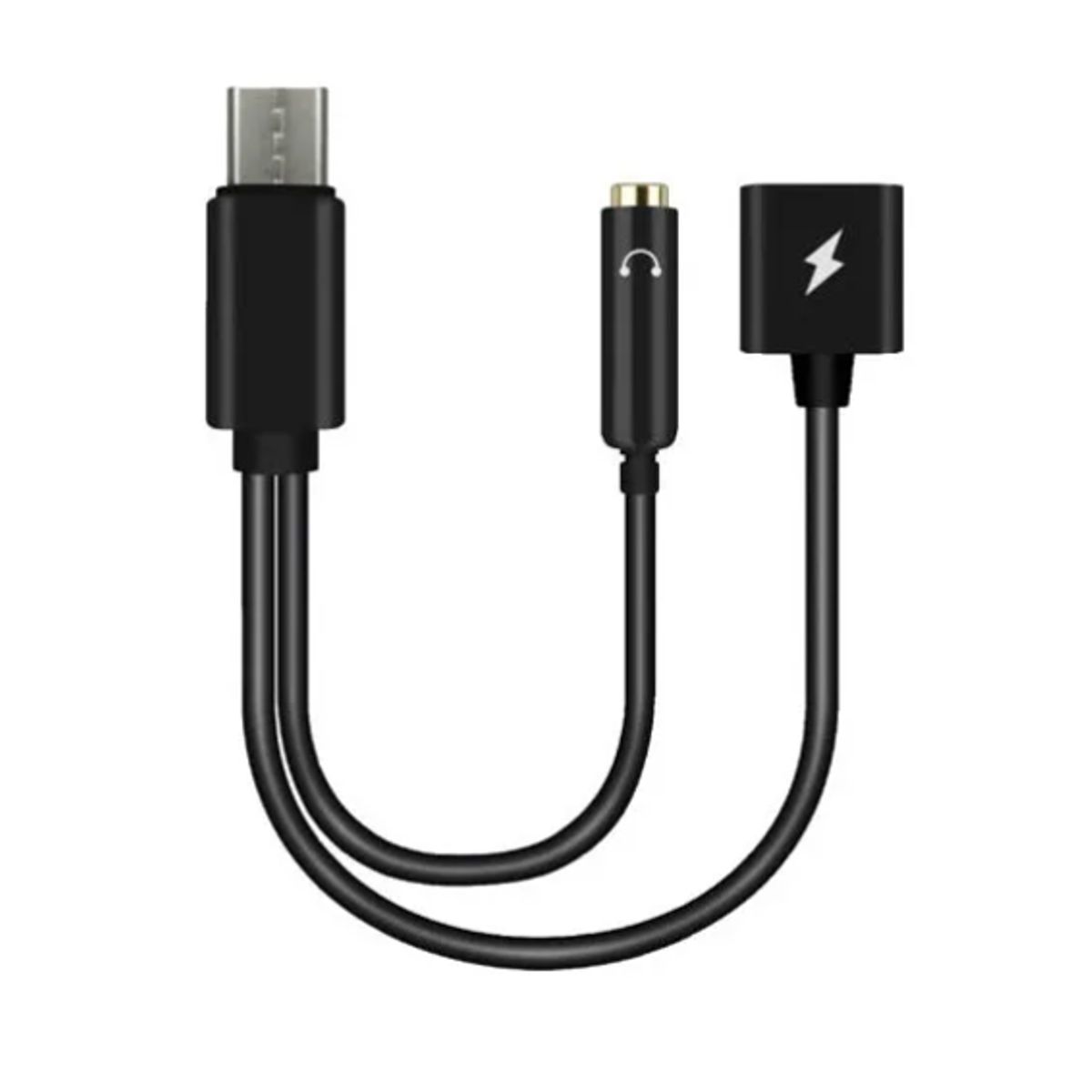 GENERICO - Adaptador Tipo C Cargador Y Audio Hembra 3.5mm 2 En 1