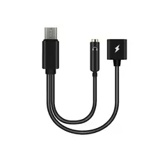 GENERICO - Adaptador Tipo C Cargador Y Audio Hembra 3.5mm 2 En 1