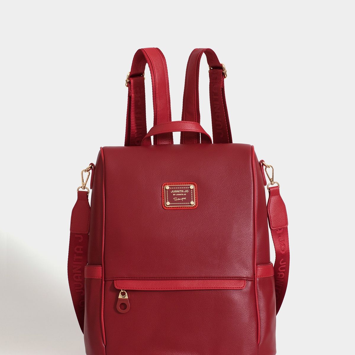 JUANITA JO - Mochila Grande Antirrobo Belen Roja