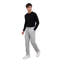 LOOK SHOP - Pantalón Buzo Recto Cargo Hombre Invierno. Jogger Juvenil. 7159