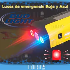 IRM - Partidor Bateria Auto Camioneta 12v Portatil Arrancador Salto Usb Linterna Led Kit FIGOIMPORT
