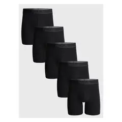 PIERO BUTTI - Boxer 5 Unidades Liso Negro