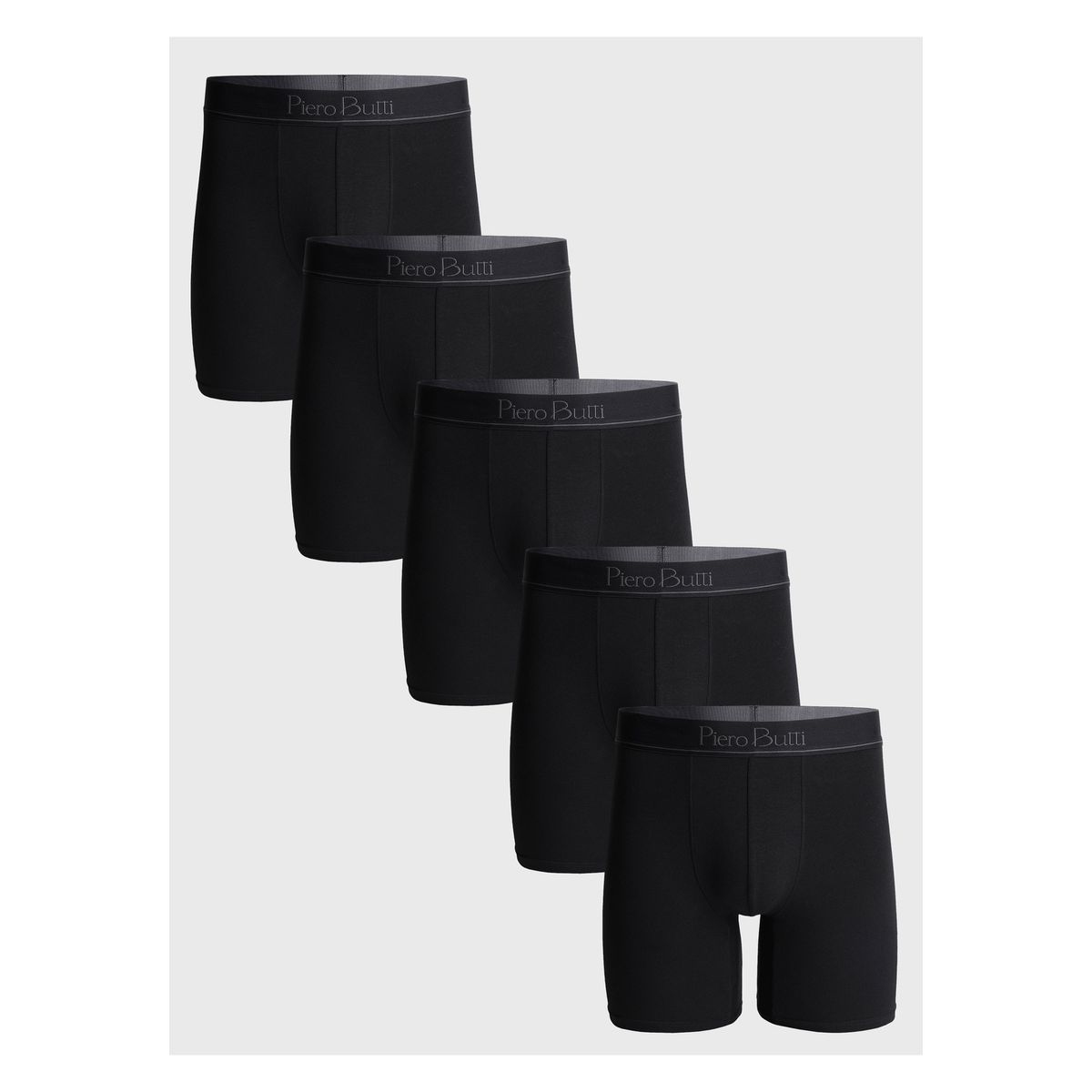 PIERO BUTTI - Boxer 5 Unidades Liso Negro Piero Butti PIERO BUTTI