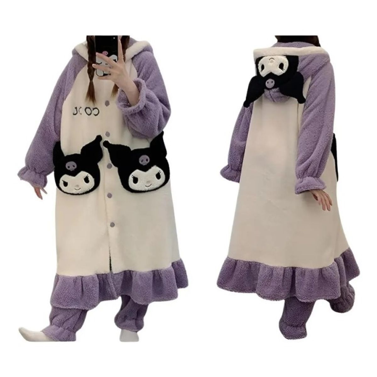 GENERICO - Bata Pijama Camisón De Polar Para Dormir Estándar
