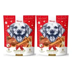 SNAK - X2 Wanpy Snack Para Perros Assorted De Pollo 300g C/u - Rojo