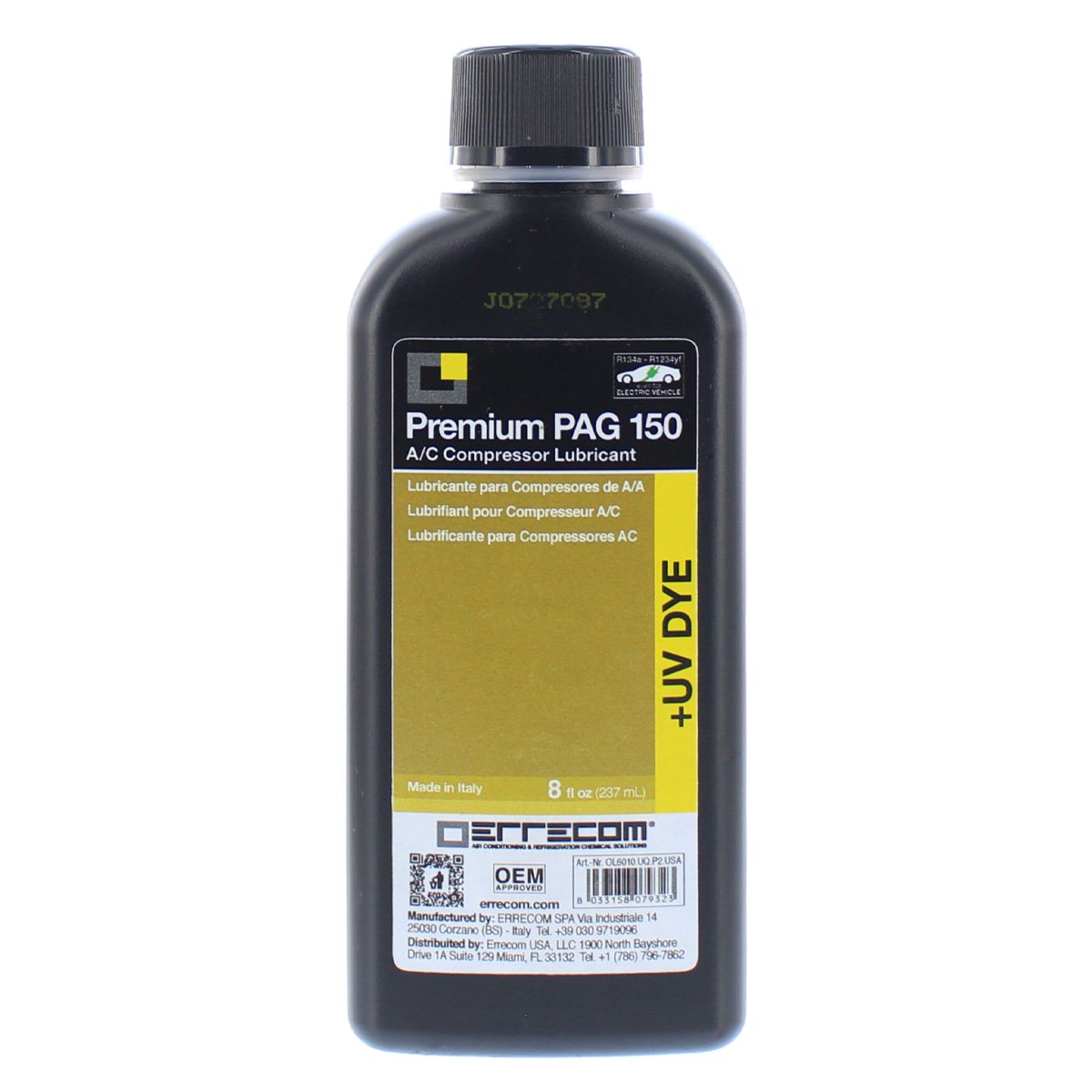 AMERICAN AIR - ACEITE PAG 150 + DETECTOR DE FUGAS UV 8OZ / 237ML ERRECOM