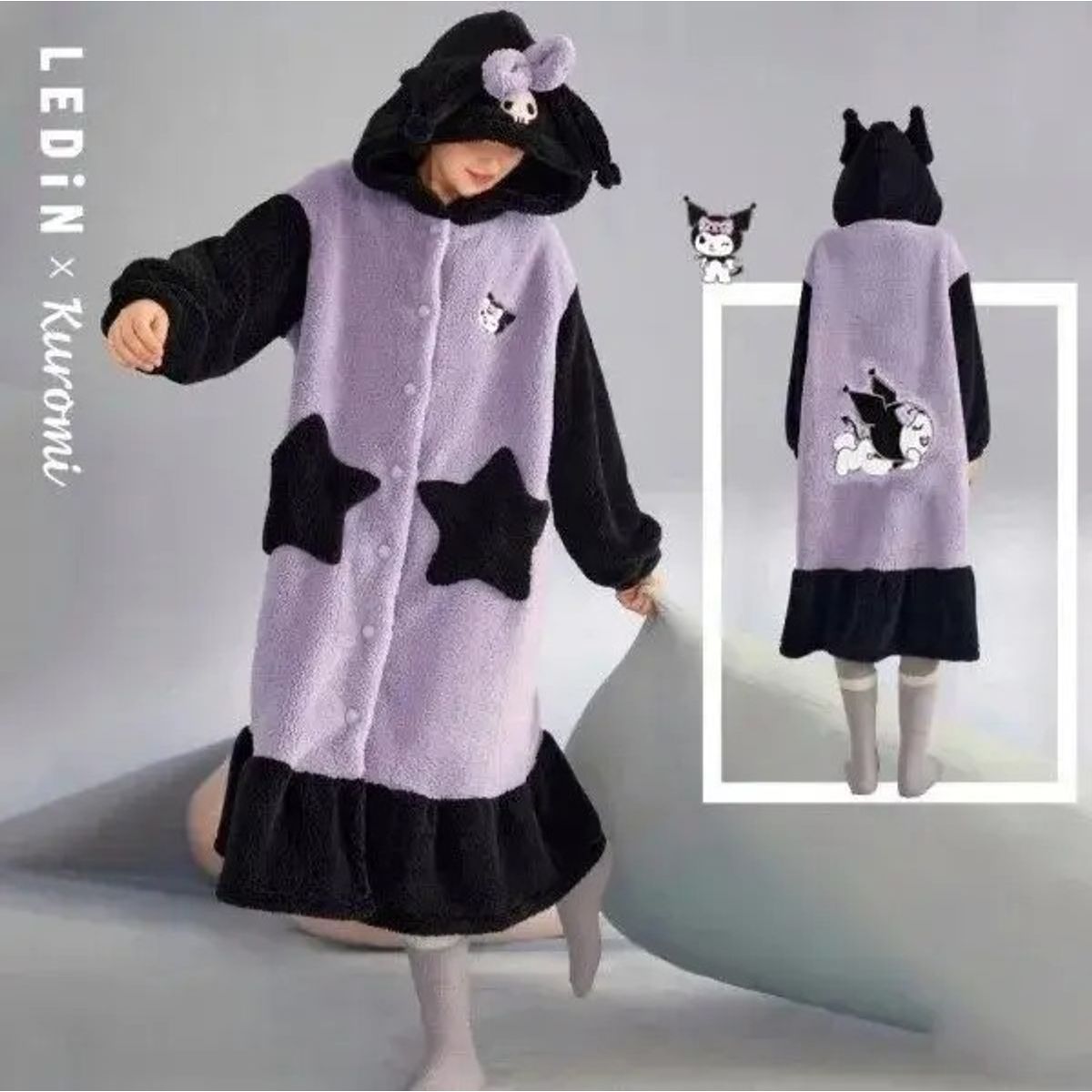 GENERICO - Bata Pijama Camisón De Polar Para Dormir Estándar