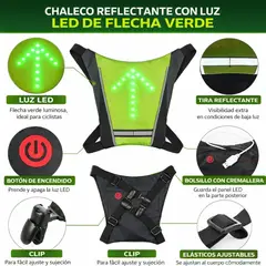 MOVI - Chaleco con señalizador Led para usar en Bicicleta o scooter