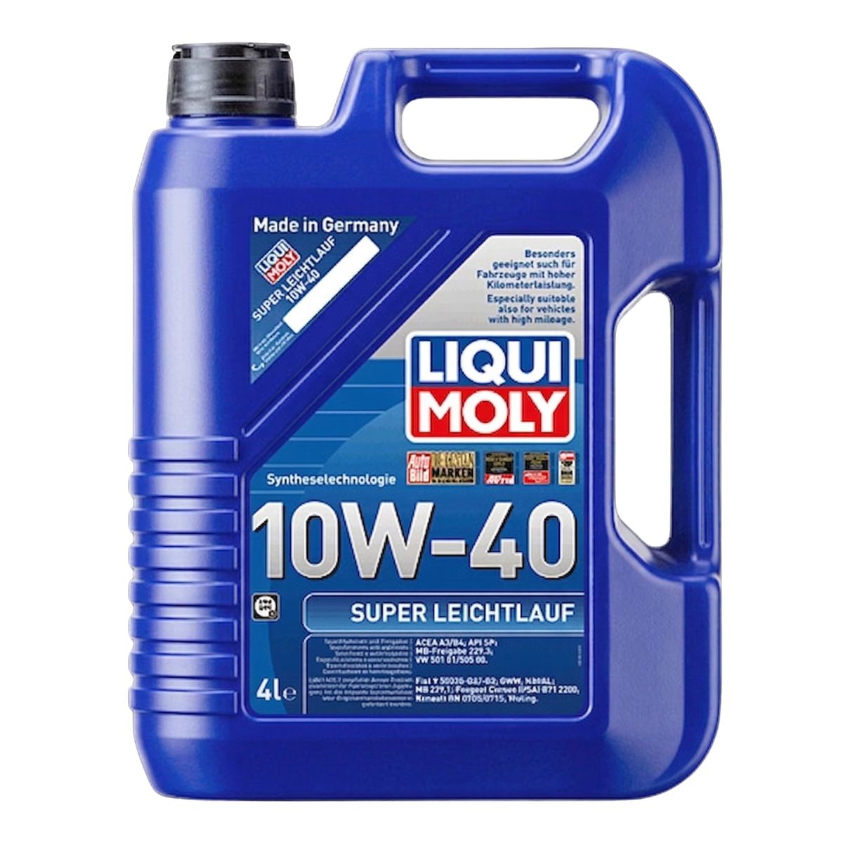 LIQUI MOLY - Aceite Motor 10W40 Liqui Moly 4 Litros Tecnología Sintética API SN