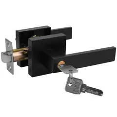 GENERICO - Cerradura Chapa Manija Para Puerta Recamara O Principal Negro BELUG