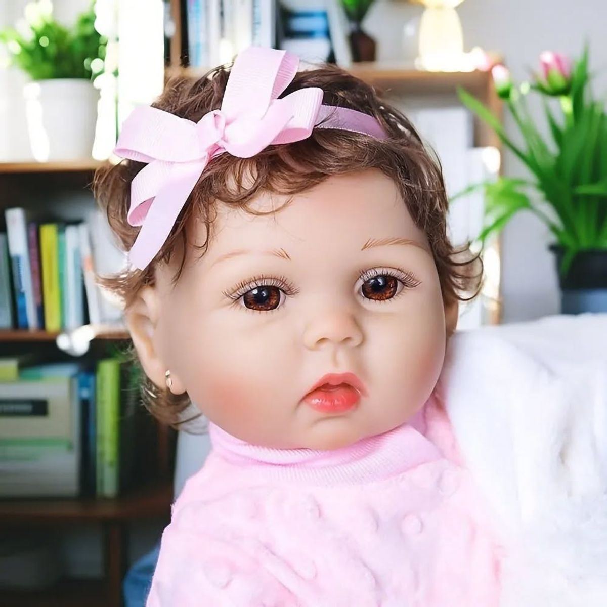 GENERICO - Muñeca reborn realista de silicona 48cm con accesorios  pañal, peluche...