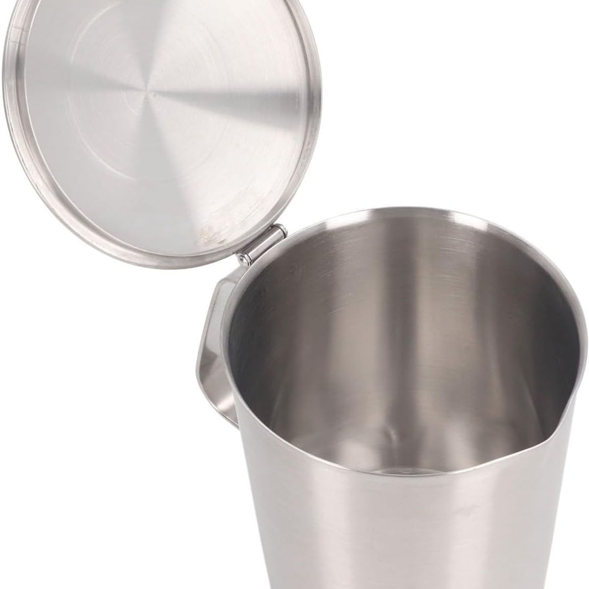 GENERICO - Jarra Para Leche Metalica Con Tapa De Grado Basico De 600 Ml