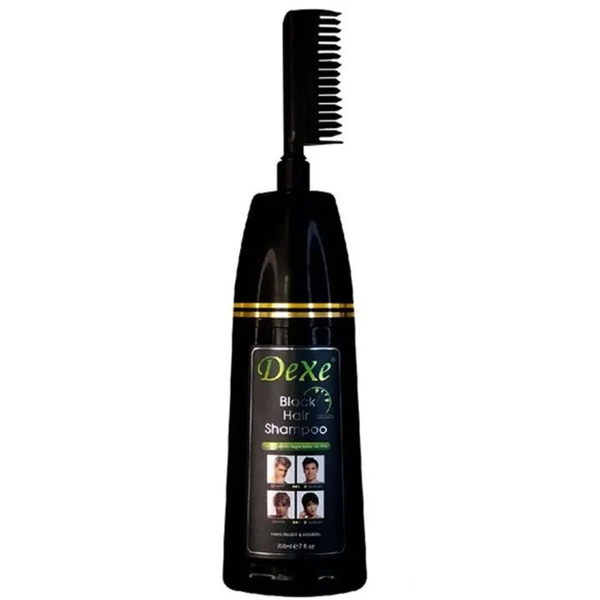 DEXE - Shampoo Dexe 200Ml Con Tinte Capilar Negro