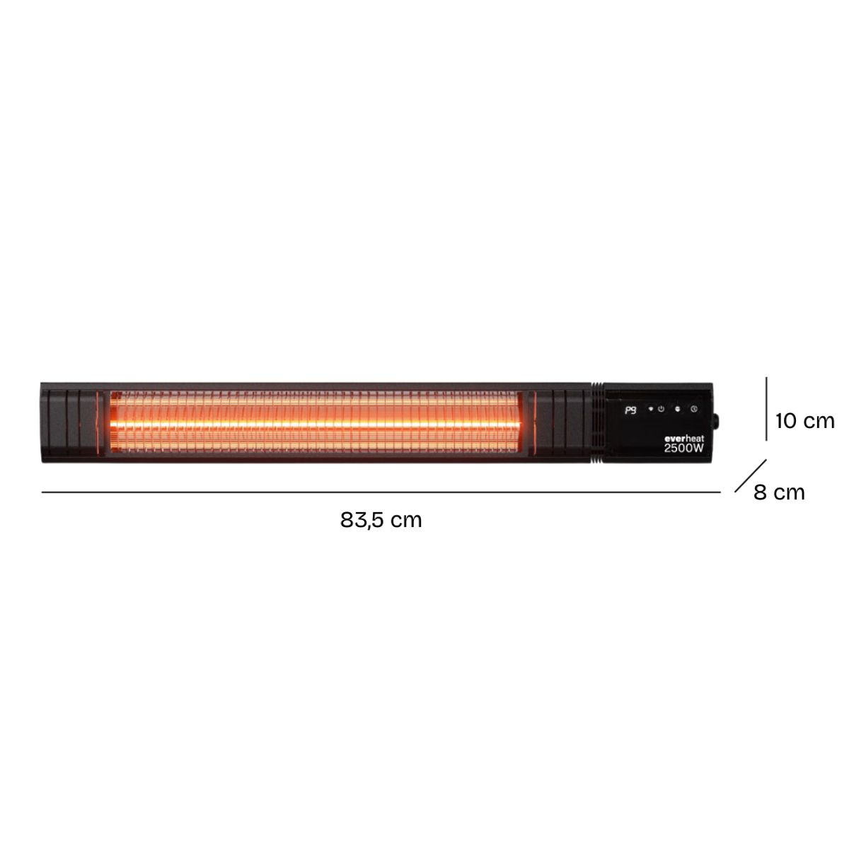 EVERHEAT - Calefactor de Pared Patio WiFi 2500W con Cadena Everheat Kiosclub