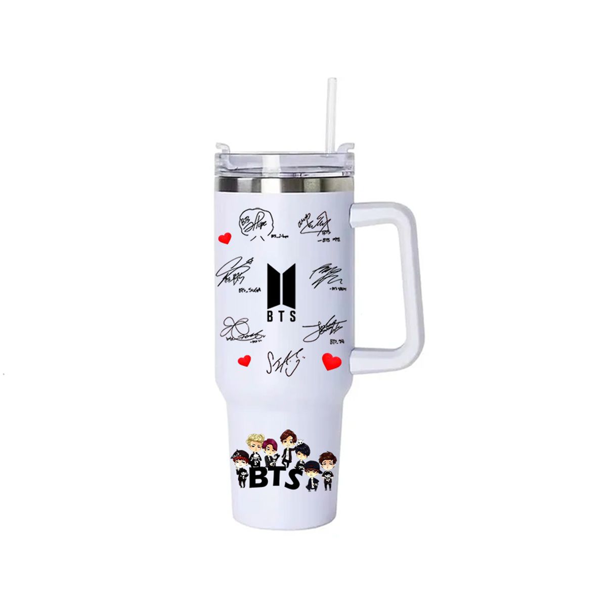GENERICO - Vaso Térmico bts 1.2 Litros Acero Inoxidable con Bombilla modelo 2