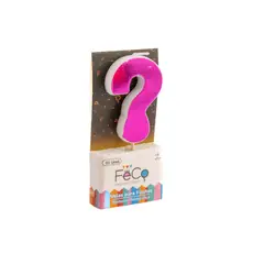 GENERICO - VELA NUMERAL HOLO FUCSIA