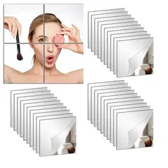 GENERICO - Pack 30 Espejos Adhesivos Decorativos 15 X 15cm Multiusos BELUG