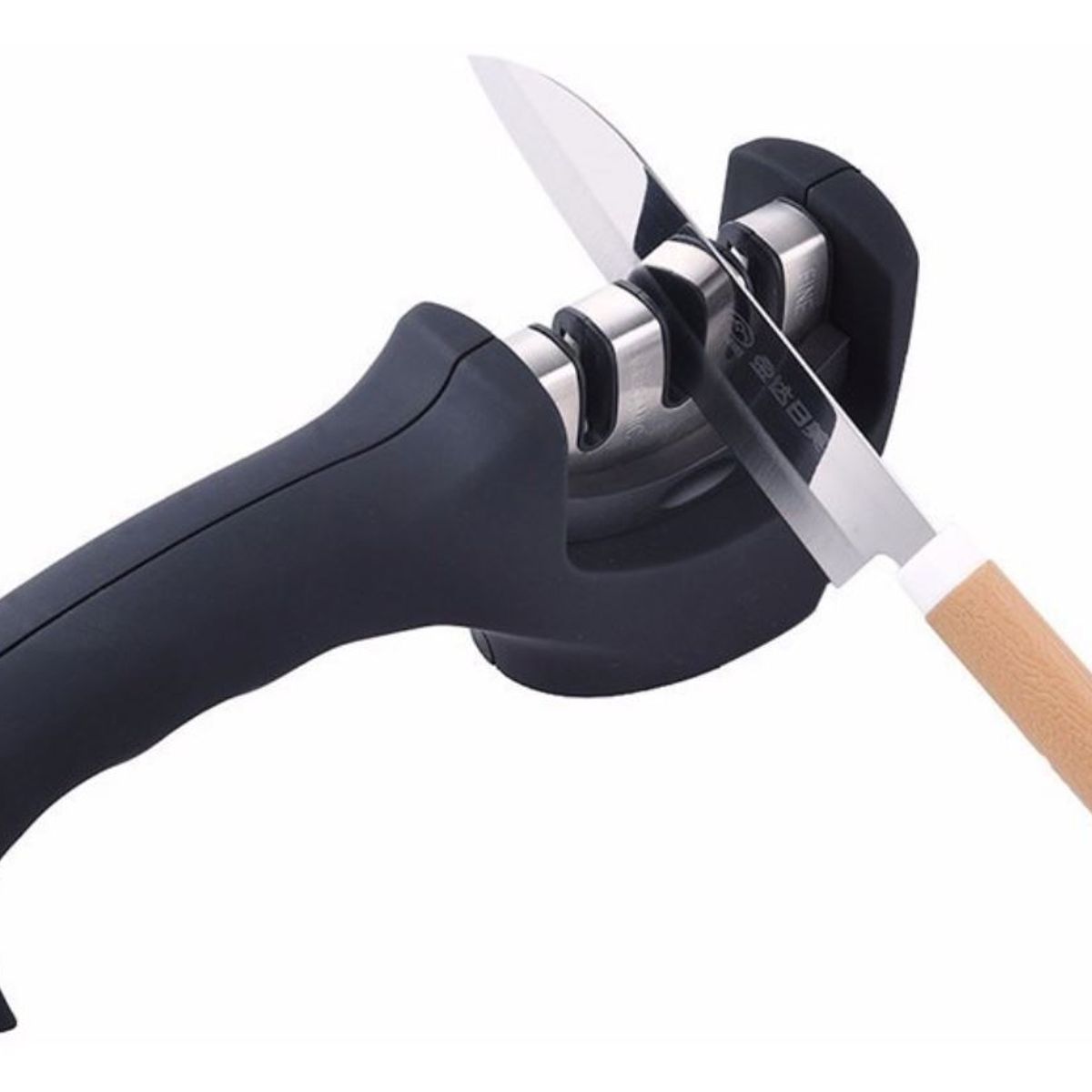 GENERICO - Afilador De Cuchillo Tijera Cocina 3 Etapas Acero Y Cerámica