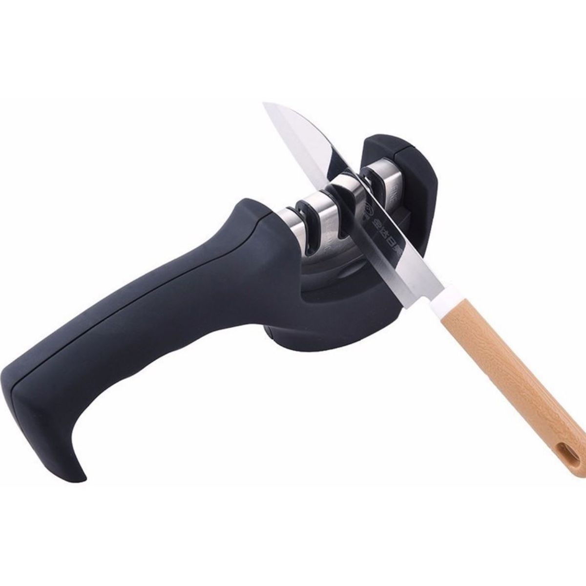 GENERICO - Afilador De Cuchillo Tijera Cocina 3 Etapas Acero Y Cerámica